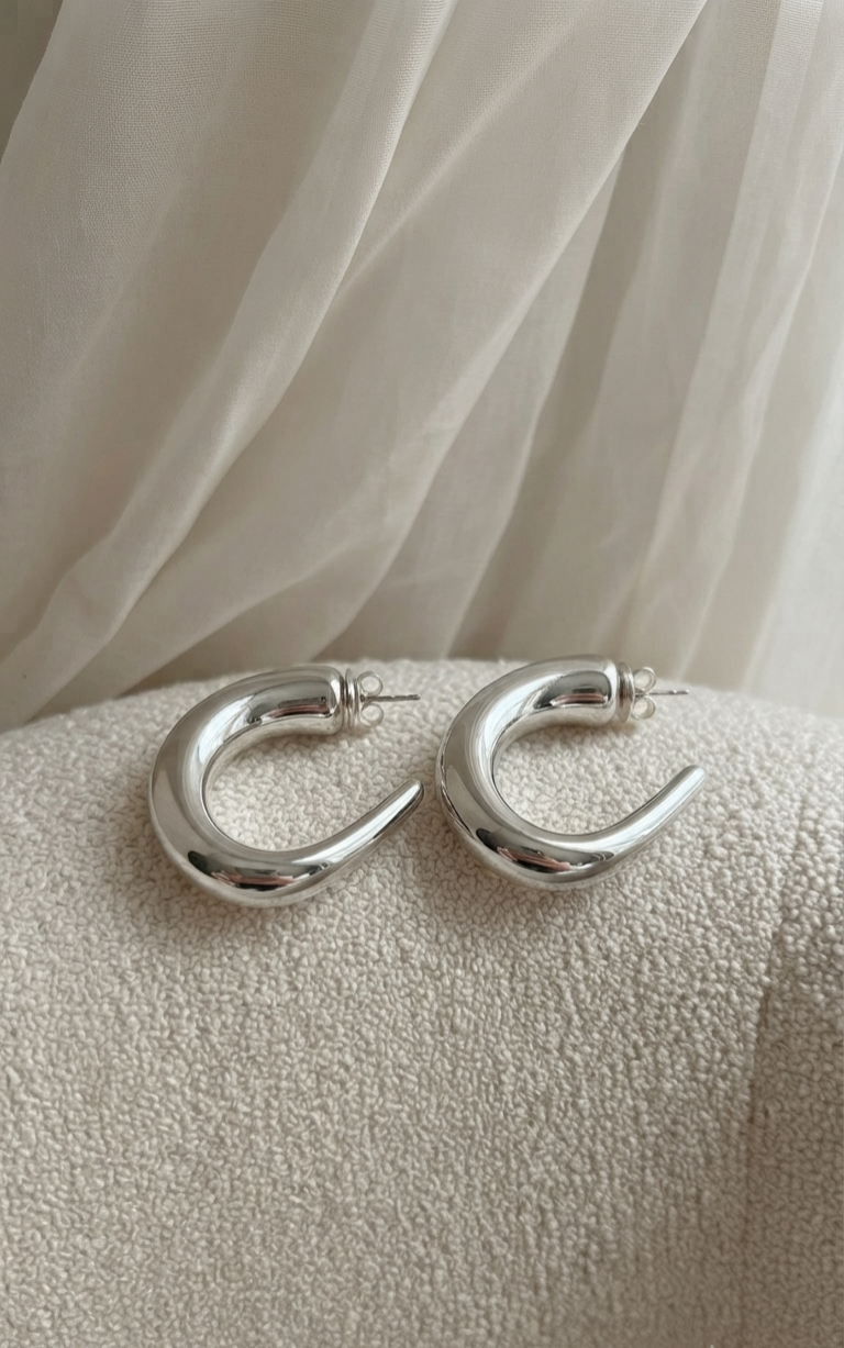 Silver Hoops