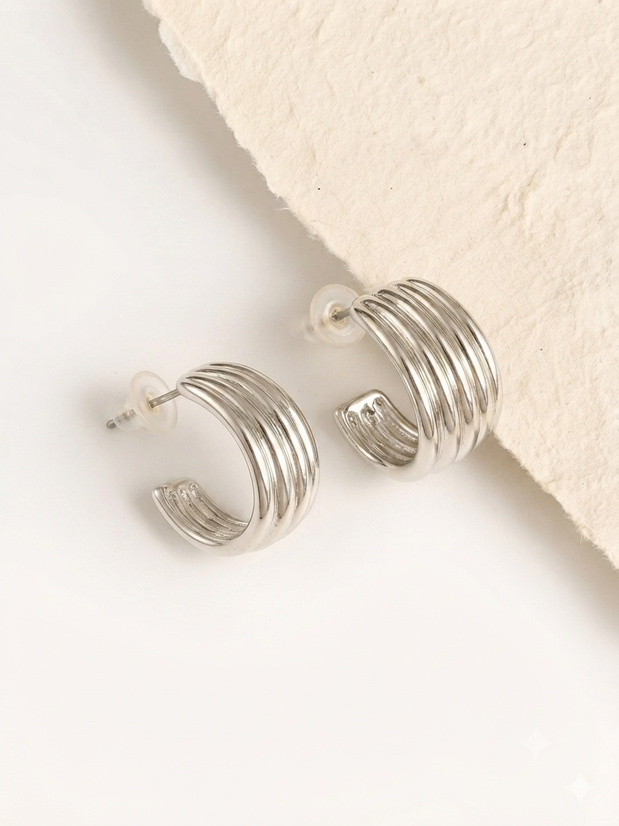 Silver Hoops