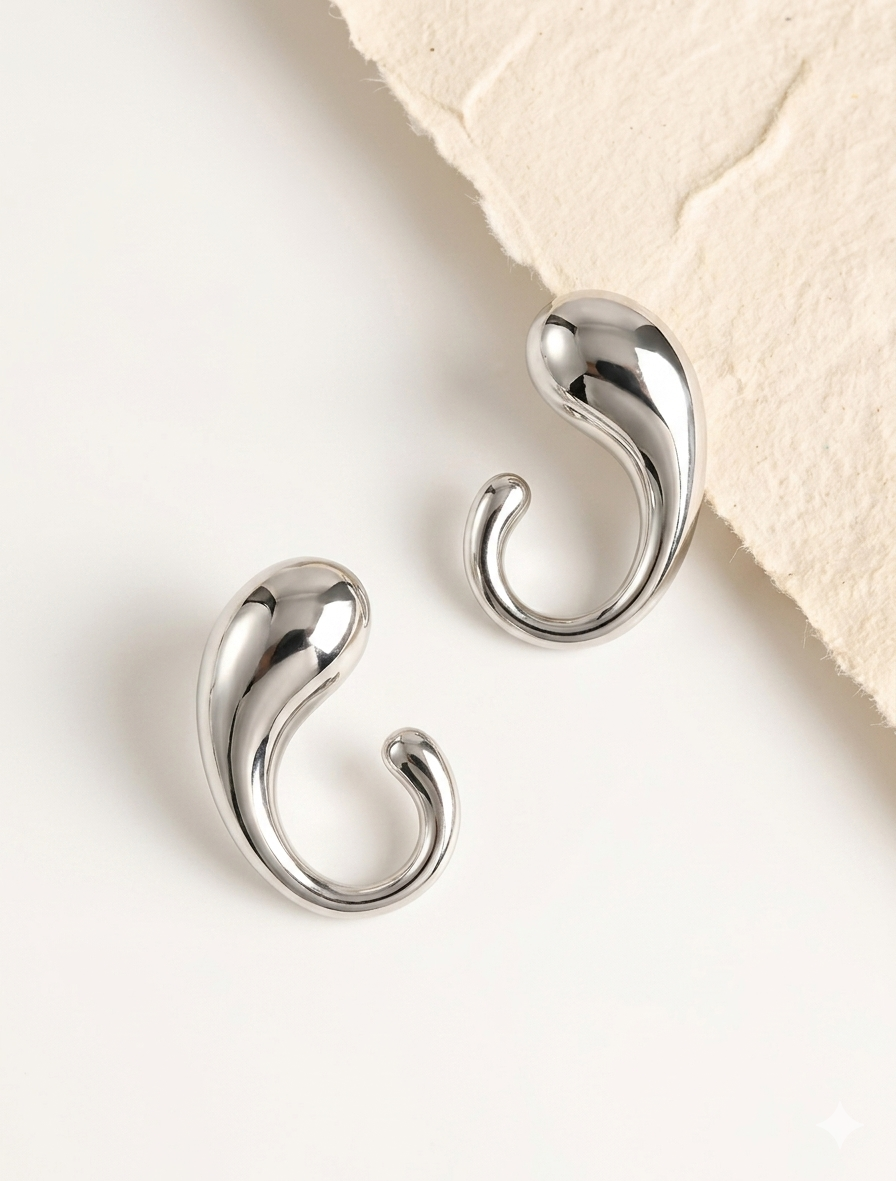 Silver Hoops