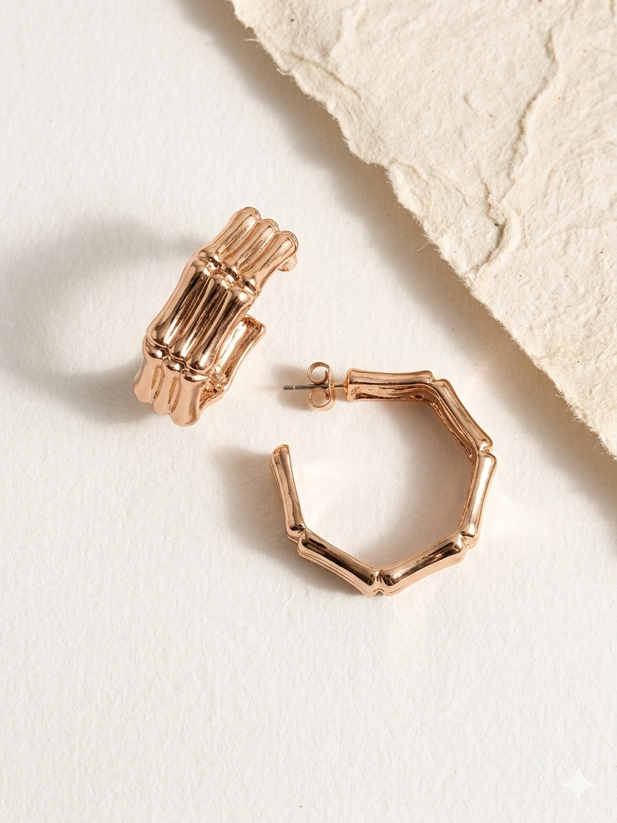 Rose Gold Hoops