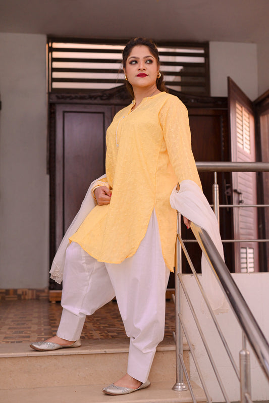 Golden Hour - 2Pc Chikankari Suit