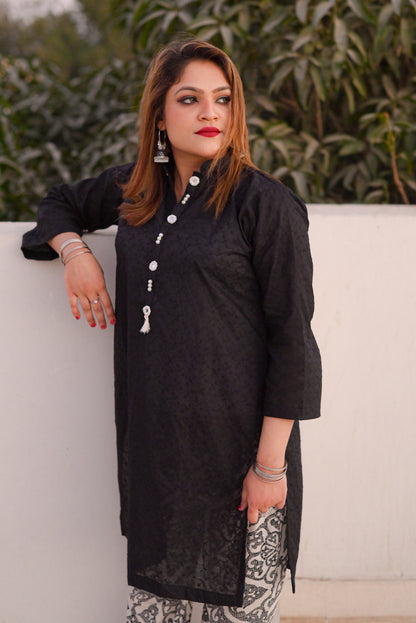 Midnight Aura - 2Pc Chikankari Suit