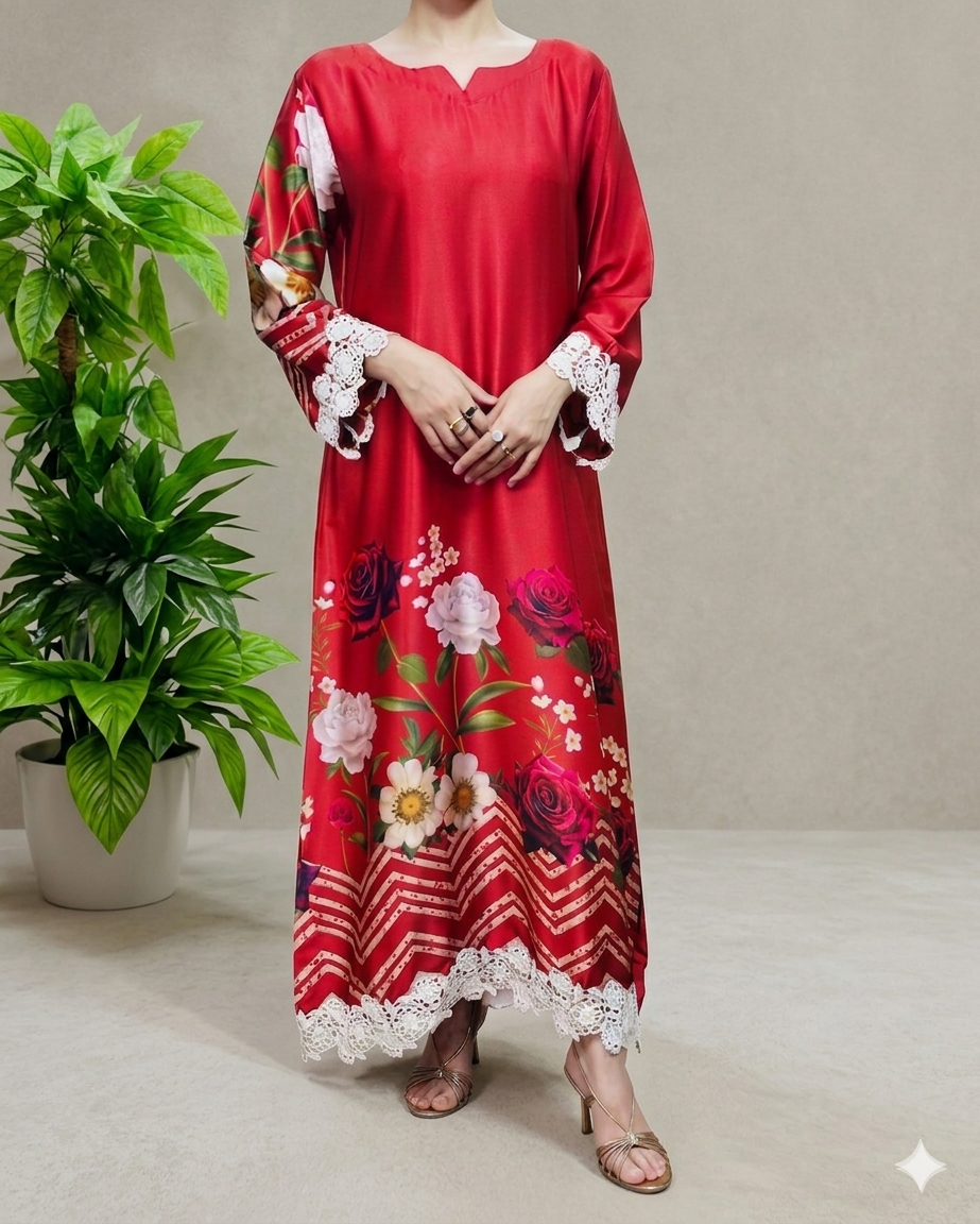 Ruby - Silk Kaftaan