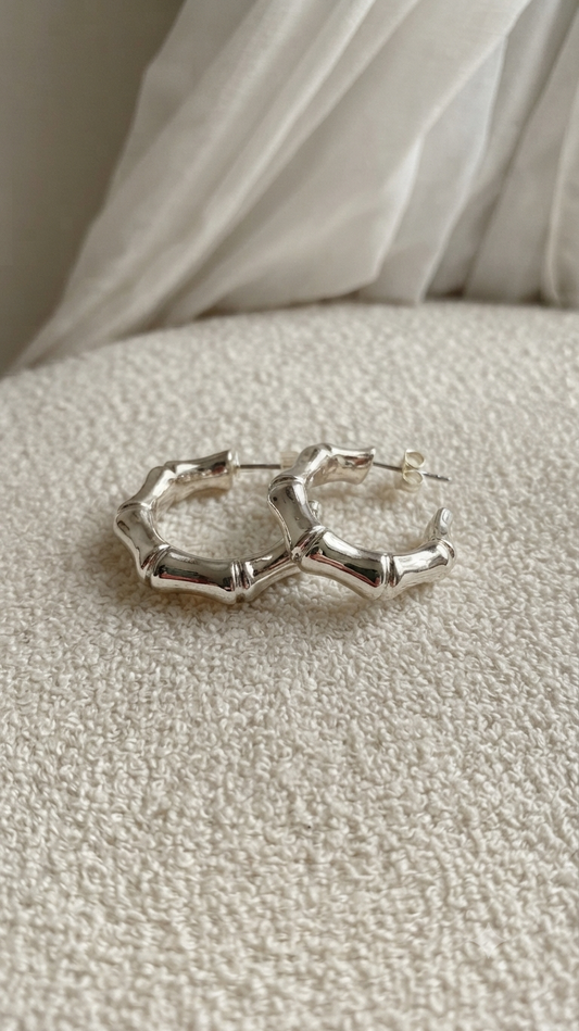 Silver Hoops