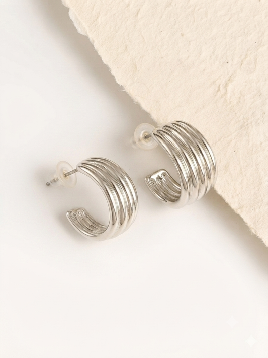 Silver Hoops