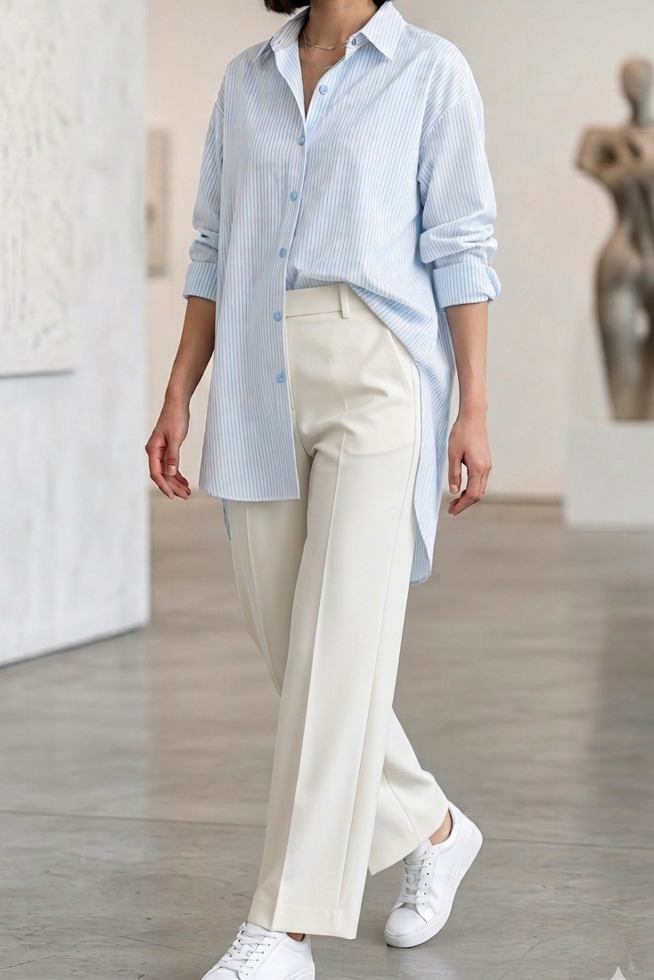 Serene Blue Button-down
