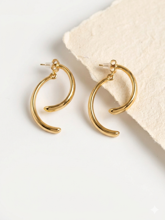 Gold earrings