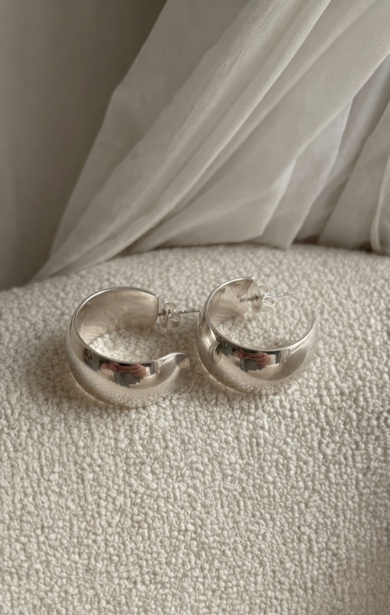 Silver Hoops