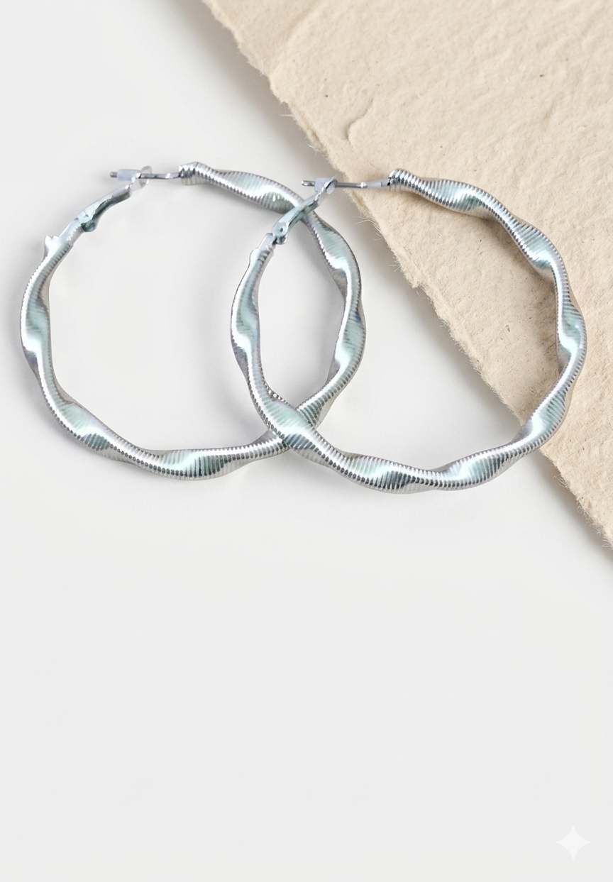Silver Hoops